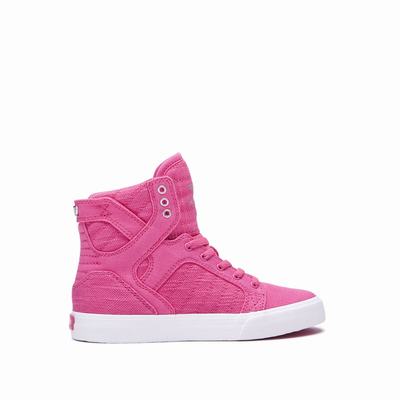 Supra SKYTOP - Lasten Matalavartiset Tennarit - Pinkki/Valkoinen